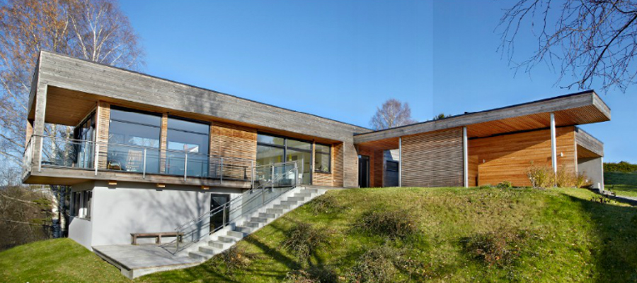 Inspirerer kunder med flott arkitektur byggmesteren Moderne arkitekt bolig