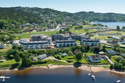 Av de 107 leilighetene som er lagt ut for salg er 103 solgt. Byggetrinn 3 starter opp i løpet av høsten. (Foto: Gurines Hage)